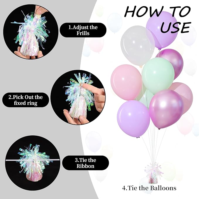 Iridescent Balloon Weights Pack of 6 - Image 6