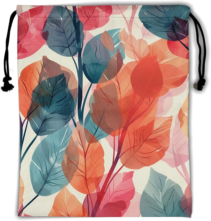 Fall Leaf Gymnastics Grip Bag Watercolor Leaves Drawstring Grip Bag by Giwawa