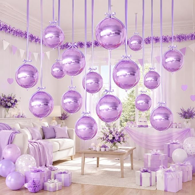 Purple Round Foil Balloons - Image 5