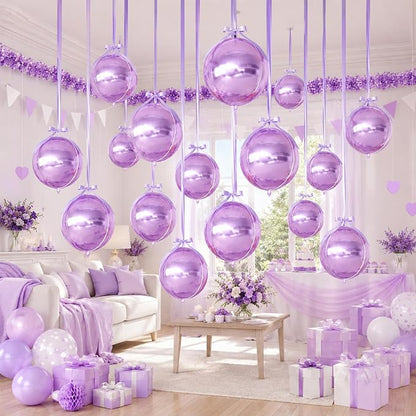 Purple Round Foil Balloons - Image 5