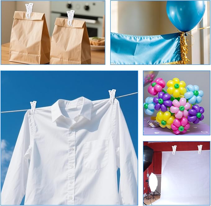 10pcs Balloon Arch Clips & 100pcs Balloon, Transparent Clear Backdrop Heavy - Image 7