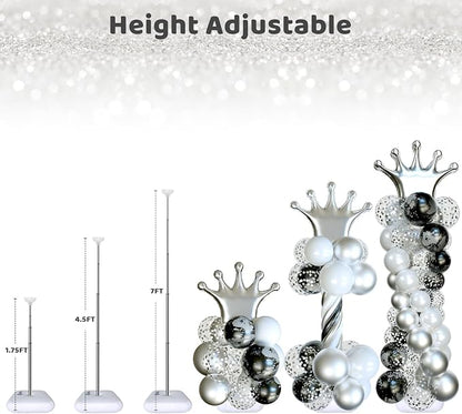 Balloon Arch Stand, Balloon Stand Set of 6, 7 Feet Height Adjustable Metal - Image 3