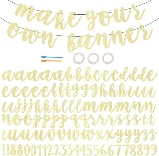 BEISHIDA 116 PCS A-Z DIY Letter Banner Kit Make Your Own Banner，Including 111 by Beishida
