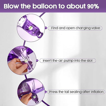 6 Balloon - Purple Birthday Number Balloons, 40 Inch Decorations Men Women | - Image 6