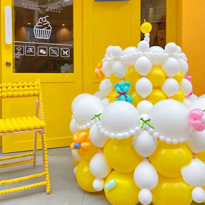FOTIOMRG 120pcs 5 inch Yellow Balloons | Birthday, Graduation, Baby Shower - Image 8