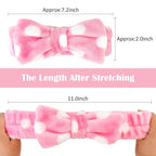 Casoty 6 Pcs Hairband, Soft Coral Fleece Spa Headbands, Bow Headband for Washing Face, Skincare Headbands for Face Washing Shower Skin Care Yoga, Women