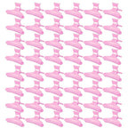 Ondder 48 Pcs Pink Butterfly Hair Clips for Styling and Sectioning - Pro Claws Clamps for Cutting, Coloring - Hair Accessories for Women Girls
