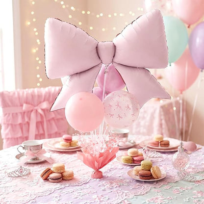 Civaner Pink Bow Party Balloons Stand Kit 6 Sets - Image 2
