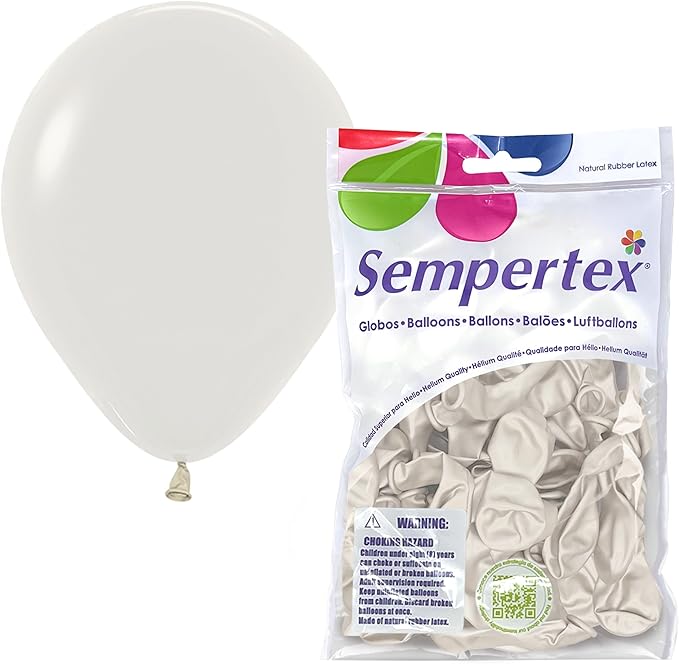 Sempertex Pastel Dusk Cream Balloons, 5 Inch, Graduation, Baby Shower, by Sempertex