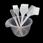 Hair Dye Brush and Bowl - Set of 5 Glitter and Soft Hair Coloring Kit with Mixing Bowl, Brushes, Tint Comb for DIY Hair Dyeing Bleaching Hightlinging at Home and Salon Use - Shiny Bright Sprinkle