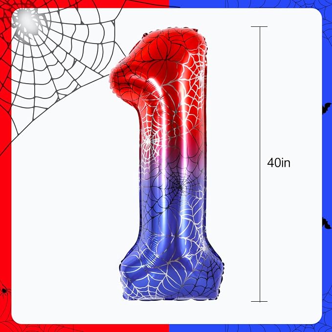 40 Inch Red Blue Number 1 Balloon - Image 2