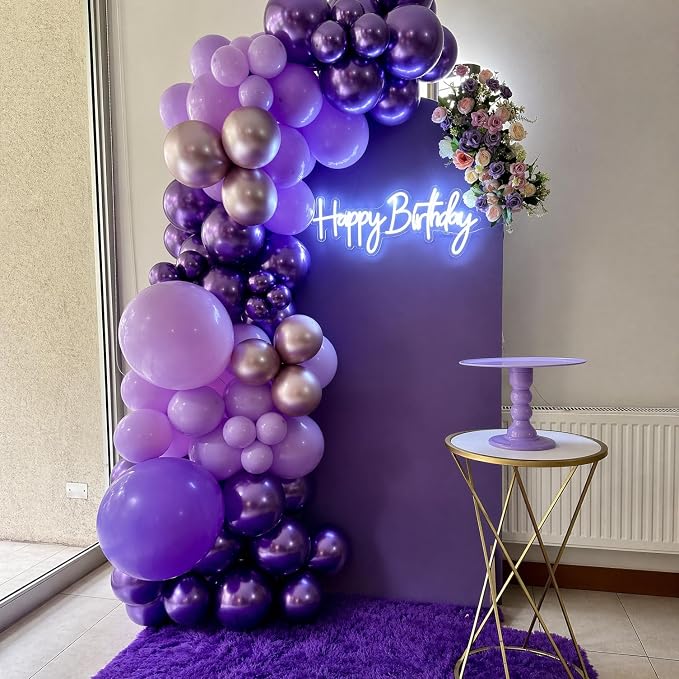 Purple Balloons for Baby Shower Wedding Bridal Shower Birthday Decorations | - Image 6