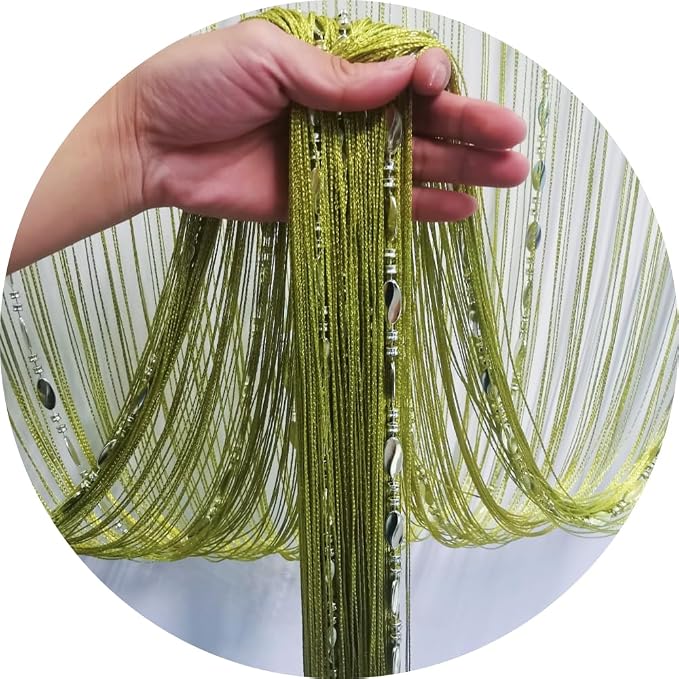 ave split 100cmX200cm Decorative Door String Curtain Beads Wall Panel Fringe - Image 4