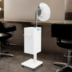Nano Hair Steamer, Multi-Function Micro-Mist Hair Steamer, Hair Color Processor with Universal Wheel for Deep Care Hair Repair Salon Spa (W-hite)