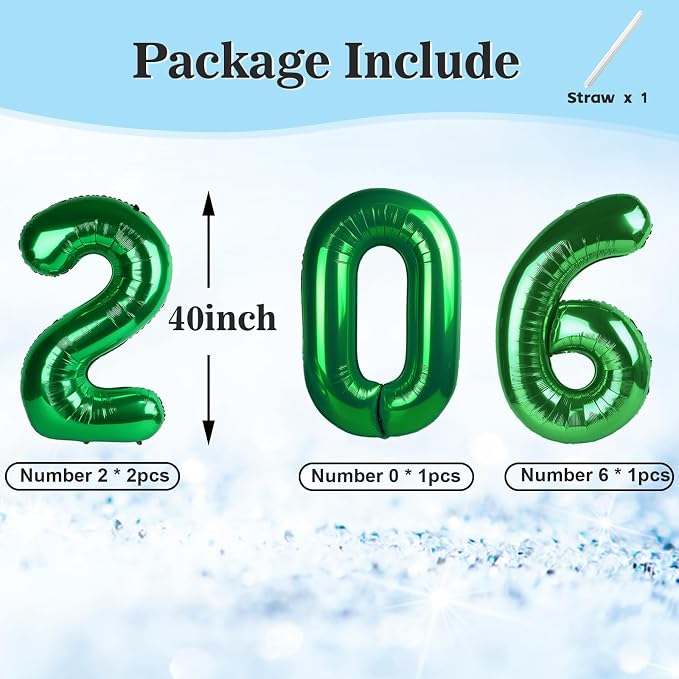 2026 Number Black Balloons 40Inch Balloon - Image 5