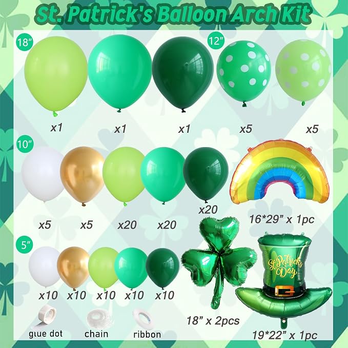 St. Patrick's Day Balloon Garland Arch Kit - Image 2
