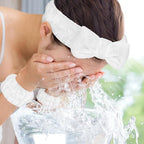 Face Wash Set - Microfiber Headband, Wristbands with Holder for Face Washing and Absorbent Spa Experience