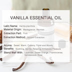 Vanilla Essential Oil, 100% Natural and Pure Vanilla Oil for Skin Care, 100ML Premium Grade Essential Oils Aromatherapy Scented Oils for Diffuser, Humidifier, Home, Candle Soap Making