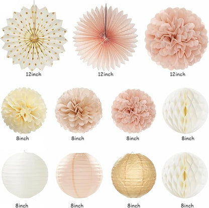 Champagne-Gold Fall Boho Baby Shower Party-Decorations - Image 2