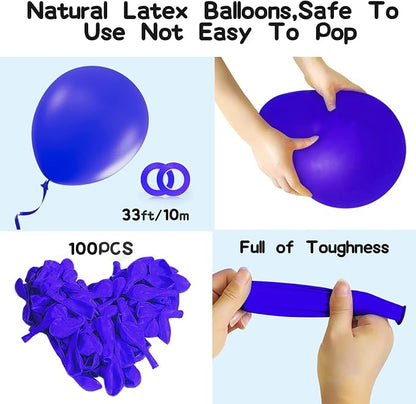 EMART Blue Balloons 12 Inch 100pcs, Latex Balloons - Image 3