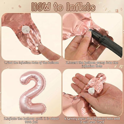 Rose Gold Number 12 Balloon 40 Inch, Stunning Blush Foil - Image 5