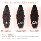 Claw Clip Ponytail Extension 18 Inch Curly Wavy Ponytail Extension Jaw Clip on Pony Tails Hairpiece for Women Fluffy Natural Synthetic for Daily Use (Dark Chocolate Brown)