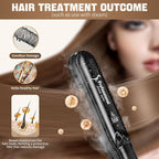 DORISILK 2.0 Upgraded Steam Straighteners for Hair, Professional Salon Ceramic Tourmaline Vapor Steam Flat Iron Hair Straightener and Curler 2 in 1 Straightening Curling Iron, Dual Voltage LED Temp