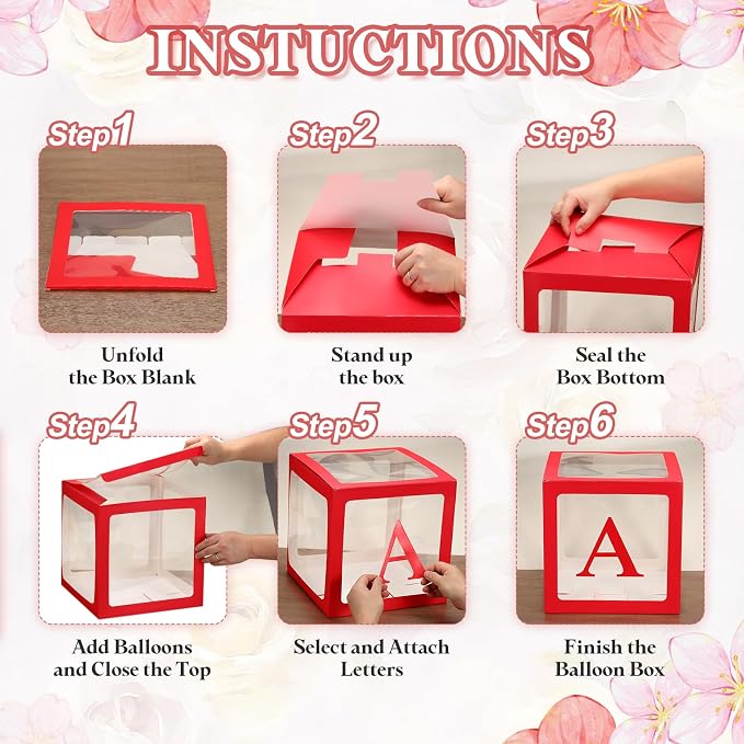 uxcell 4 Pcs Party Balloon Boxes, Transparent Balloon Boxes - Image 4
