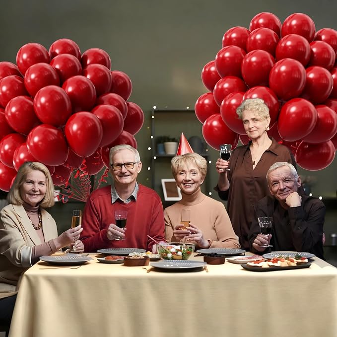 Dark Red Balloons 12 inch - Image 5