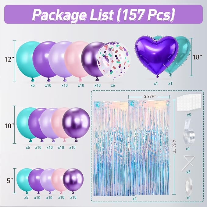 Mermaid Balloons Garland Arch Kit - Image 2