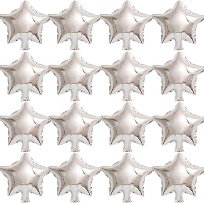 Silver Star Balloons, 50 Pieces 10" Star Balloons, PSKJATIN 50 Pieces 10" Star by PSKJATIN