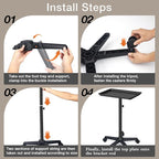 Salon Tray on Wheels,Height Adjustable Salon Color Tray Rolling Instrument Tray for Hair Stylist