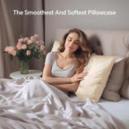 INFIIXSO Mulberry Silk Pillowcase for Hair and Skin, Silk Pillow Cases Queen Size Set of 2 with Hidden Zipper 20x30 Inches, Ultra Smooth and Soft Cooling Pillow Cases for Hot Sleepers(Ivory, 2 Pack)