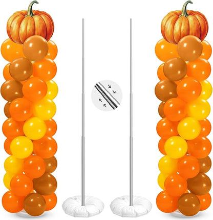 Gemscream 2 Sets of Thanksgiving Fall Balloon Column Stand Kit by Gemscream