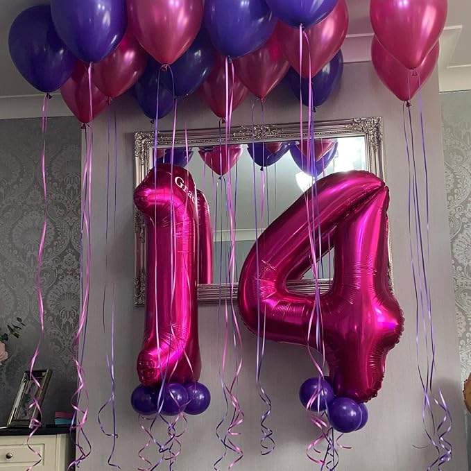 40 Inch Hot Pink 15 Number Balloons Giant Jumbo Huge 15 or 51 Foil Mylar Helium - Image 6