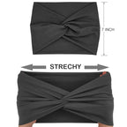 Wide Headbands For Women Extra Large Headband Twisted Knot Head Bands For Women's Hair Band Scarf Turban Accessories 6 Pack