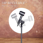 Hands Free Hair Dryer Stand Holder - TAYUQEE Rotatable Floor Blower Stand, Heavy Duty Countertop Blow Dryer with Adjustable Height, Ideal for Salons and Home Use