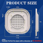 Dryer Vent Cover Outside 4 inch, Magnetic Door Design, Durable Airflow Vent with Lint Trap Screen, Thickened Material, 7 inch x 7 inch Size, Beige