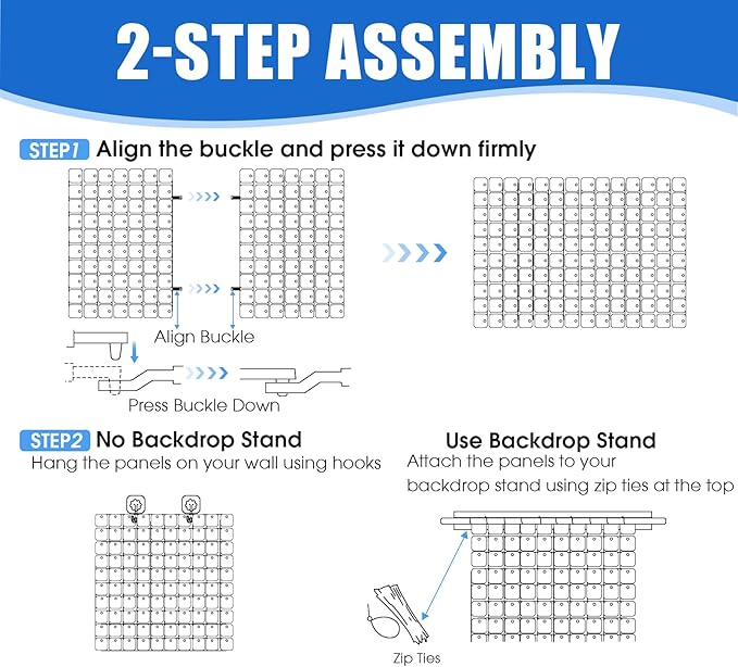 Ozikutech 24 Pcs Silver Shimmer Wall Backdrop Panels - Image 5