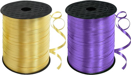 TONIFUL 500 Yards Purple and Gold Curling Ribbon Balloon String | Balloon by TONIFUL