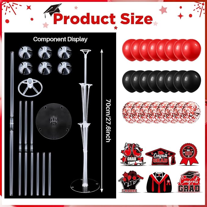 6 Sets 2026 Graduation Balloon Stand Kit - Image 3
