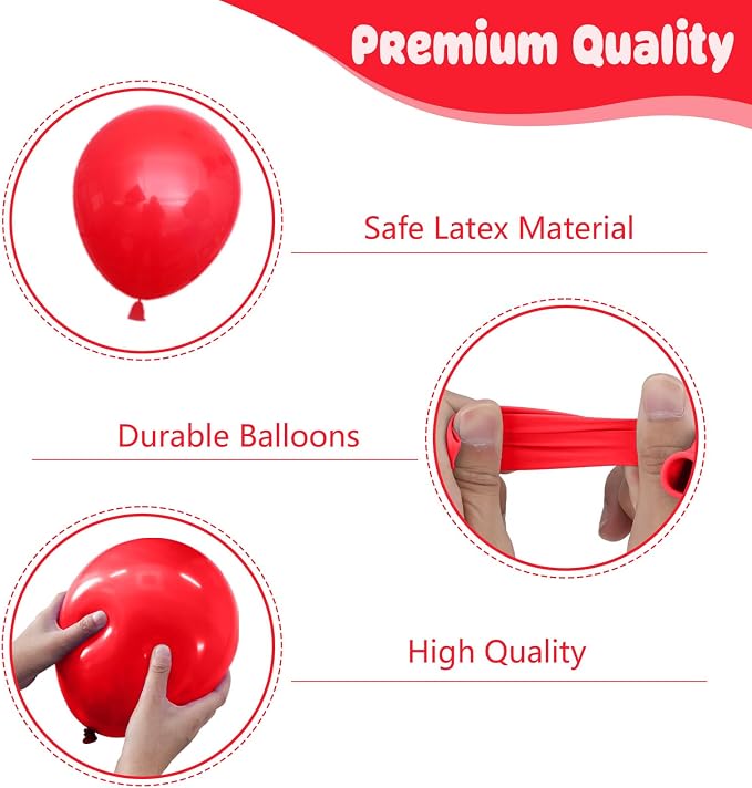 Red and Pink Cherry Balloons, 12 Inch Red Pink Cherry Printed Balloon and - Image 3