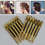 12 Pcs Metal Duckbill Hair Clips for Hair Sectioning Alligator Hair Clips for Styling Dividing Duck Bill Clips with Anti-Slip Holes Salon Barber Styling Tools
