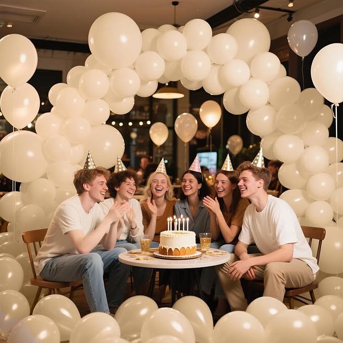 Sand White Balloon 12 Inch - Image 7