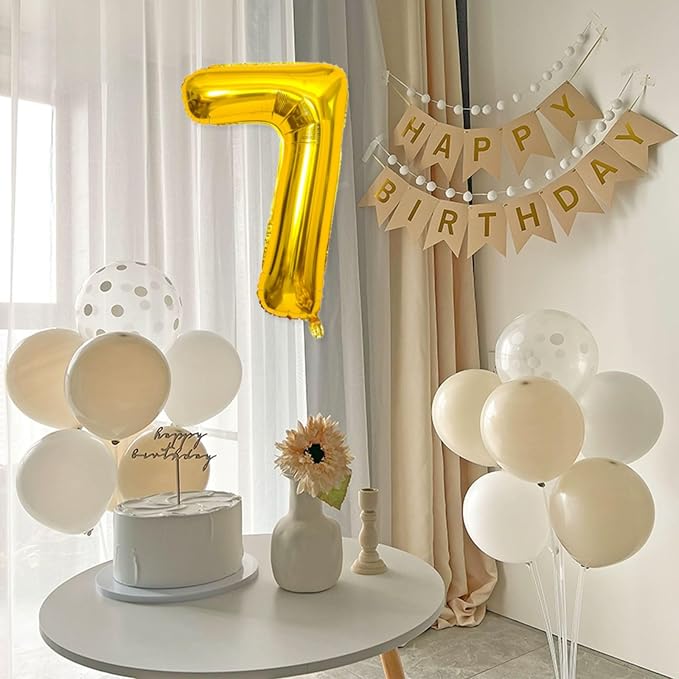 10 Pcs Number Balloons 32 Inch Gold 0-9 Number Mylar Foil Balloons Gold Custom - Image 4