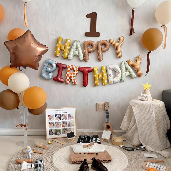 Happy Birthday Balloon Banner 16 in Happy Birthday Letter Balloons | Fabric - Image 5