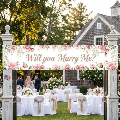 Will You Marry Me Banner Wedding Decor Banner Marriage Proposal Decorations | - Image 4