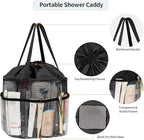Shower Caddy Portable, Travel Toiletry Bag for Women Men, Large Capacity Mesh Shower Caddy Quick Dry Bathroom Bag for College Dorm Room, Bathroom, Gym, Swimming, Camping, Beach, Traveling