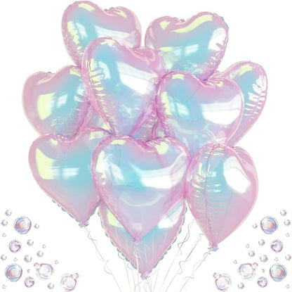 Iridescent Heart Balloons by TAOYE