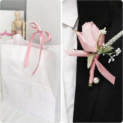 KINGLAKE Satin Ribbon for Gift Wrapping Flower Bouquets DIY Crafts Roses Making - Image 7